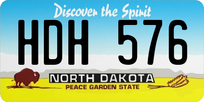 ND license plate HDH576