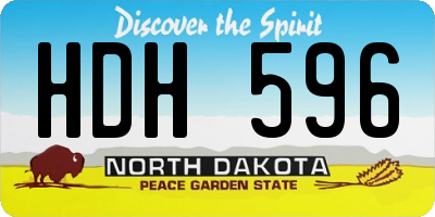ND license plate HDH596