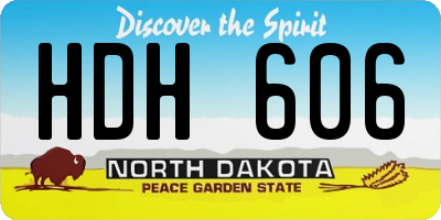 ND license plate HDH606