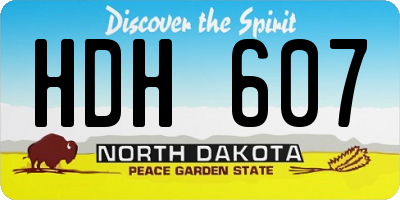 ND license plate HDH607