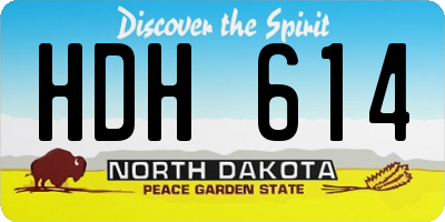 ND license plate HDH614