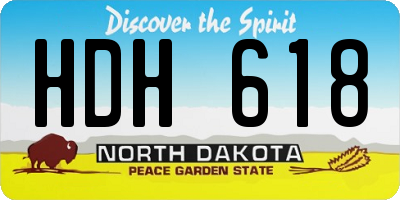 ND license plate HDH618