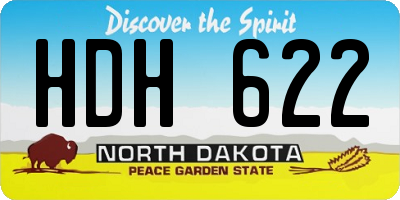 ND license plate HDH622