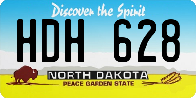 ND license plate HDH628