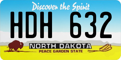 ND license plate HDH632