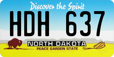 ND license plate HDH637