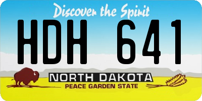ND license plate HDH641