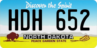 ND license plate HDH652