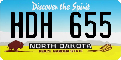 ND license plate HDH655