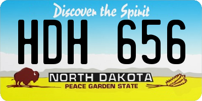 ND license plate HDH656