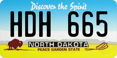 ND license plate HDH665