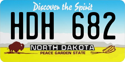 ND license plate HDH682