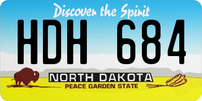 ND license plate HDH684