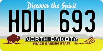 ND license plate HDH693