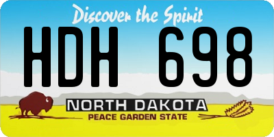 ND license plate HDH698