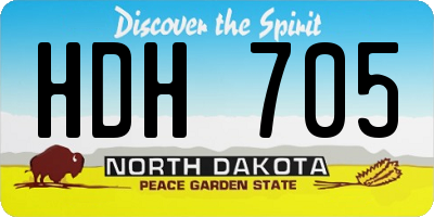 ND license plate HDH705