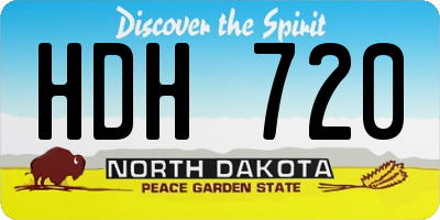 ND license plate HDH720