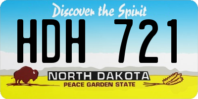 ND license plate HDH721