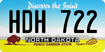 ND license plate HDH722
