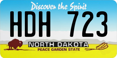 ND license plate HDH723