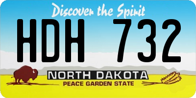 ND license plate HDH732