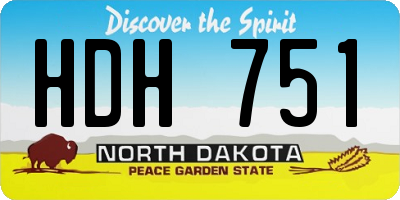 ND license plate HDH751