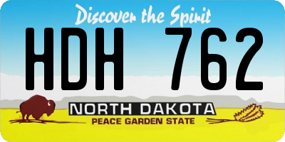 ND license plate HDH762