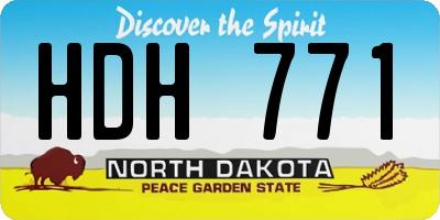 ND license plate HDH771
