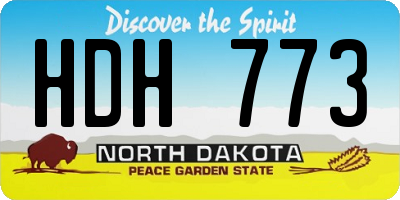 ND license plate HDH773