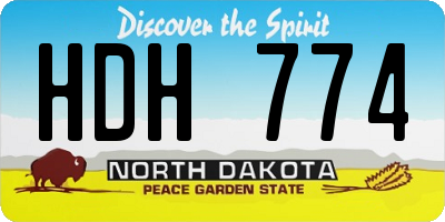 ND license plate HDH774