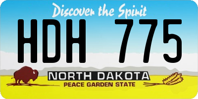 ND license plate HDH775