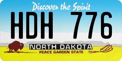 ND license plate HDH776