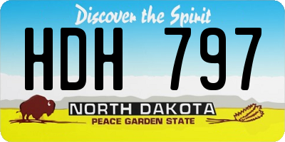 ND license plate HDH797