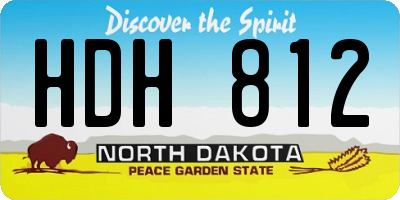 ND license plate HDH812