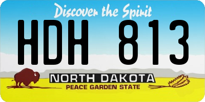 ND license plate HDH813