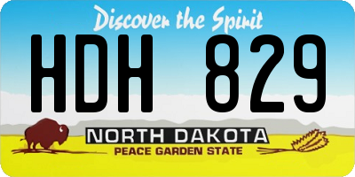 ND license plate HDH829