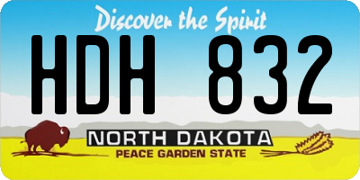 ND license plate HDH832