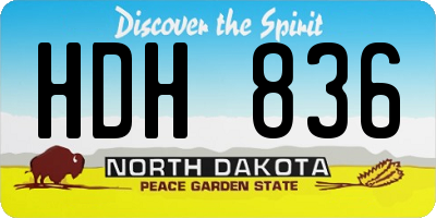 ND license plate HDH836