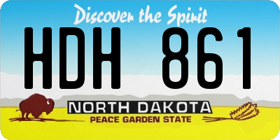 ND license plate HDH861