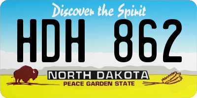 ND license plate HDH862