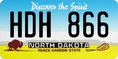 ND license plate HDH866