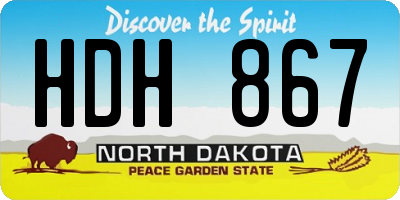 ND license plate HDH867