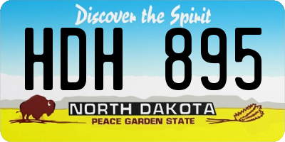 ND license plate HDH895