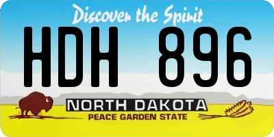 ND license plate HDH896