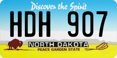 ND license plate HDH907