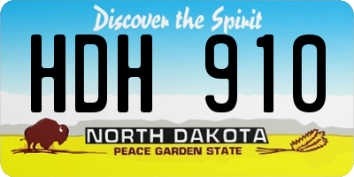 ND license plate HDH910