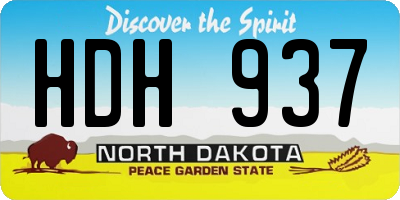 ND license plate HDH937