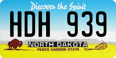 ND license plate HDH939