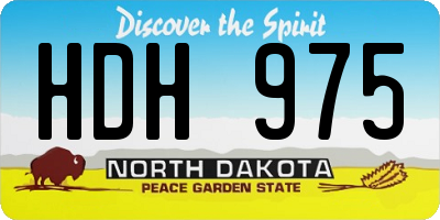 ND license plate HDH975