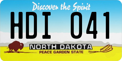 ND license plate HDI041